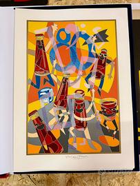 Litografia originale - Campari Ugo Nespolo