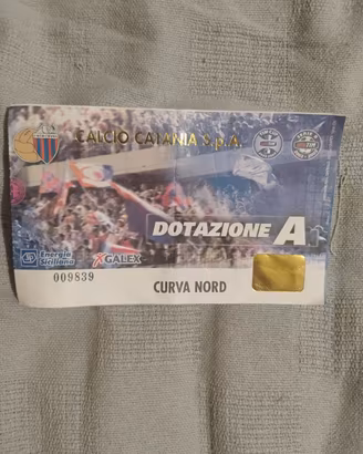 lotto biglietti Calcio Catania primi anni 2000