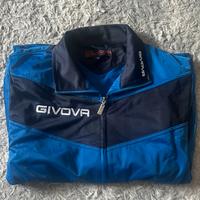 Giacca Givova blu con zip - taglia M - sportiva