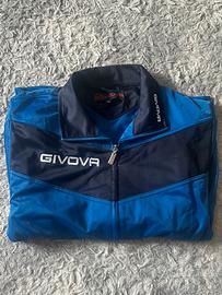 Giacca Givova blu con zip - taglia M - sportiva