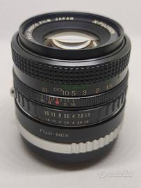 Obbiettivo Fuji 50mm 1.9 (bubble bokeh) + camera