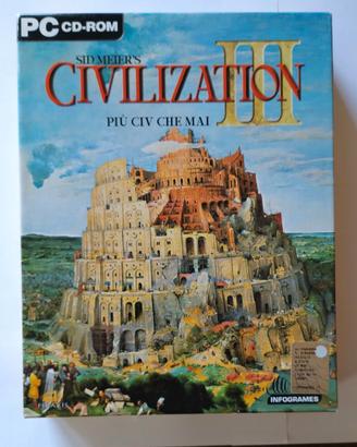 Sid Meier's Civilization III PC cd-rom big box ita