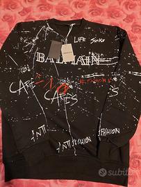 Felpa girocollo "Balmain" nera - tg. L