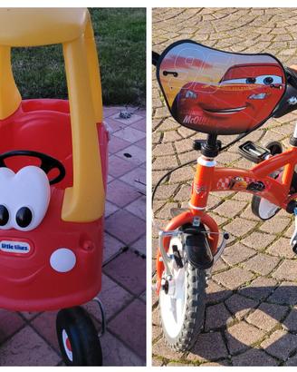 Set giochi esterno Auto Little Tikes bici Cars