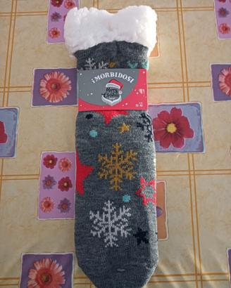 Calza antiscivolo con pelo,Taglia Unica 35/40