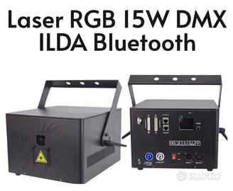LASER RGB 15W DMX ILDA APP BLUETOOTH 