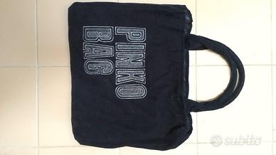 Pinko Bag nera velluto a coste 