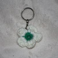 portachiavi fiorellino uncinetto 