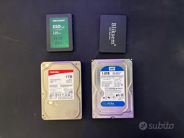 SSD/HDD 125gb 250gb 1tb