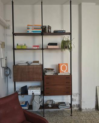 Libreria terra cielo anni 60 in teak