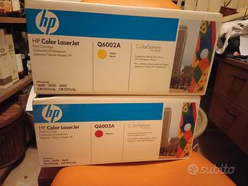 2x cartucce HP color laser jet toner
