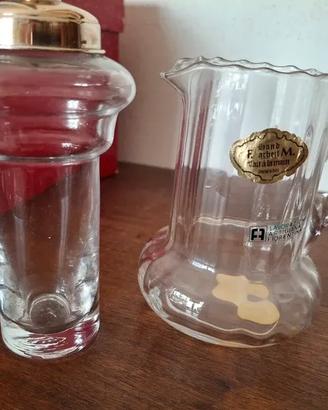 Caraffa Vintage in cristallo con portaghiaccio