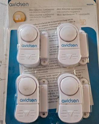 Kit 4 Mini Allarmi Magnetici Avidsen