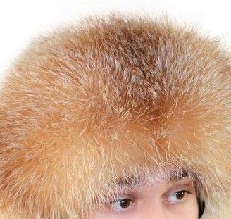 Cappello colbacco finto aviatore in Volpe rossa