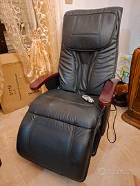 Poltrona massaggiante in pelle