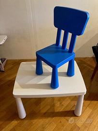 Tavolino e sedia per bimbi