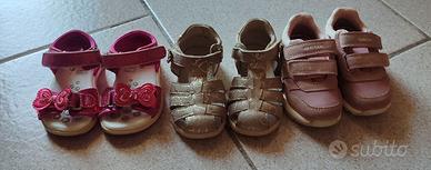 LOTTO 3 paia scarpe/sandali bimba taglia 20