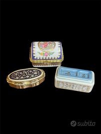 Lotto 3 scatoline portapillole in ceramica