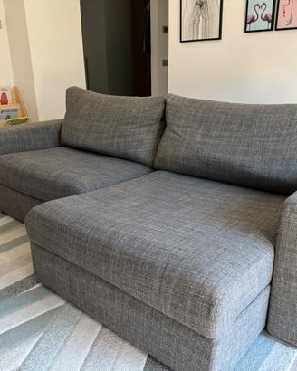 Divano 3 posti allungabile in tessuto Pezzini