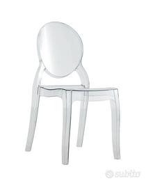 Sedia design policarbonato trasparente eventi