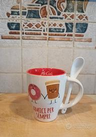 Tazza mug McCafé "Amici per sempre" con cucchiaino