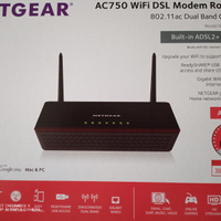 Switch Router WiFi Netgear D6000 AC750