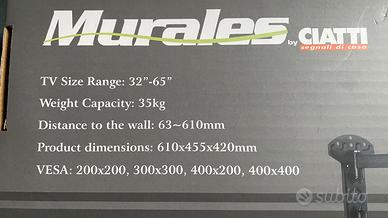 Staffa supporto TV murale parete CIATTI LONG400