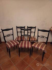 Set di 5 sedie Chiavarine Vintage anni '50