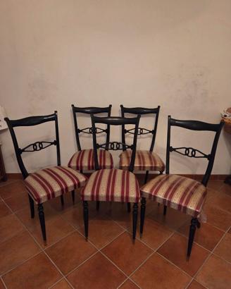 Set di 5 sedie Chiavarine Vintage anni '50
