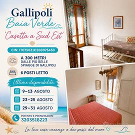 Casa Vacanze Baia Verde Gallipoli 6 posti letto