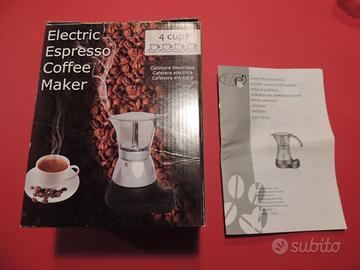 Caffettiera elettrica moka per quattro tazze