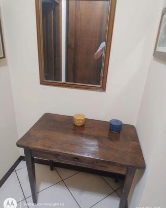 TAVOLO ANTICO CON SPECCHIERA