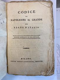 Codice di Napoleone  per Regno d’Italia da collezi