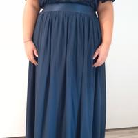 Abito elegante blu lungo 