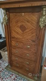 Secretaire Napoleone III antico bronzi dorati