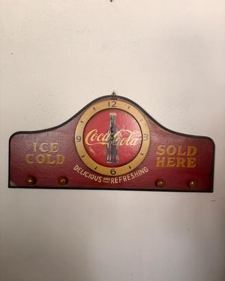 Orologio appendiabiti Coca-Cola stile vintage