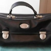 Borsa bauletto nera ecopelle