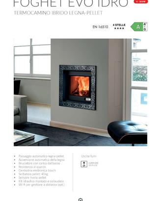 Termocamino Legna-Pellet JOLLY MEC FOGHET EVO IDRO