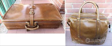 Set 2 valigie in pelle Homa, anno 1968