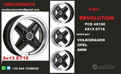 Cerchi revolite 6x 13 et16 4x100 vw opel bmw