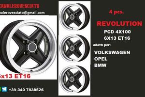 Cerchi revolite 6x 13 et16 4x100 vw opel bmw