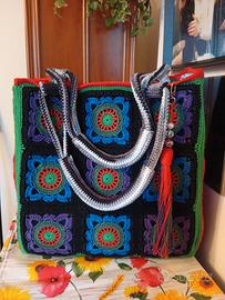 borsa Granny uncinetto 
