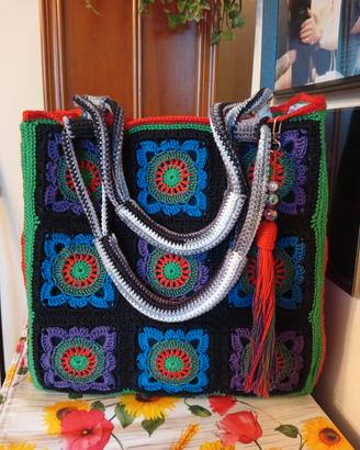 borsa Granny uncinetto 