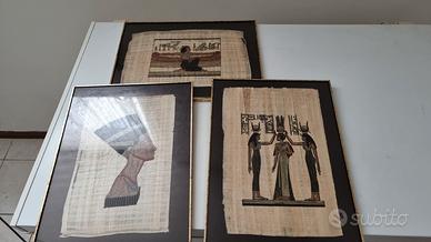Quadri pergamena su papiro egiziani