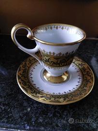 12 Tazzine e piattini Vieux Paris oro Vintage 60