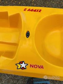 Kayak biposto Nova Zippy 2, carrello e salvagente