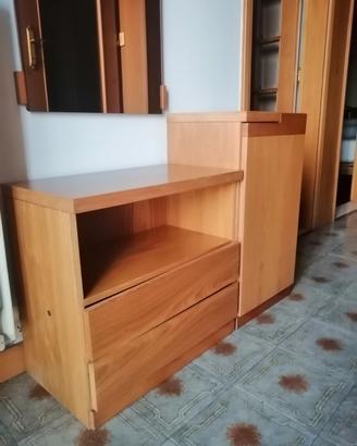 Mobiletto /cassettiera /scarpiera + specchio. 