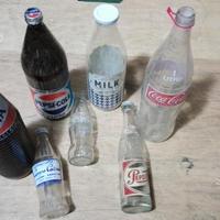 Lotto di bottiglie FANTA,PEPSI,GASSOSA, vintage