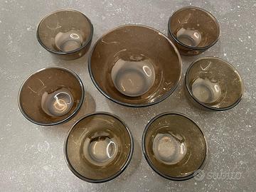Set ciotole in vetro trasparente