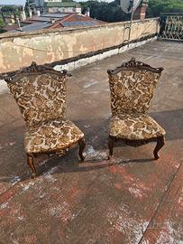 Coppia sedie stile siciliano anni 70